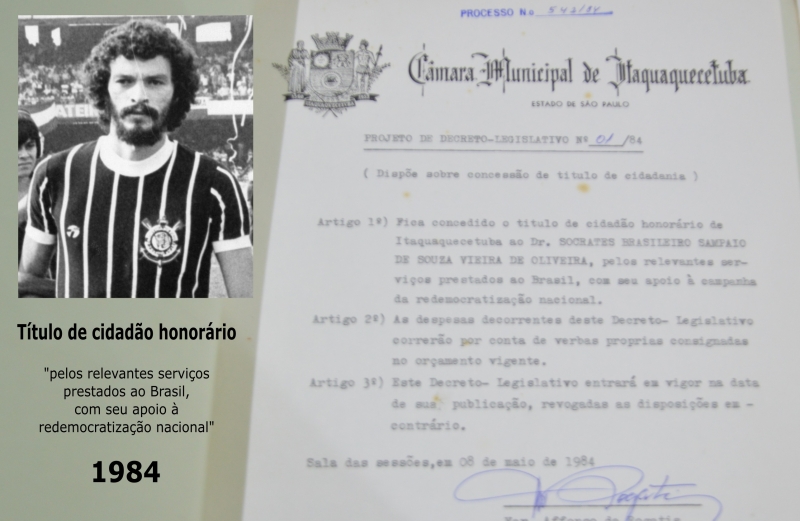 Noticia camara-aprovou--titulo-de-cidadao-ao-ex-jogador-socrates-em-1984